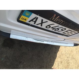 Nerezová ochranná lišta zadního nárazníku s ohybem (Carmos V1) Mercedes Vito W639 2004–2014 fotografie 4