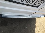 Mercedes Vito W639 2004–2014 Nerezová ochranná lišta zadního nárazníku s ohybem (Carmos V1) fotografie 3