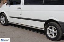 Mercedes Viano 2004–2014 Boční nášlapné trubky BB001 (2 ks, nerez) d60, dlouhý rozvor (L3) fotografie 2