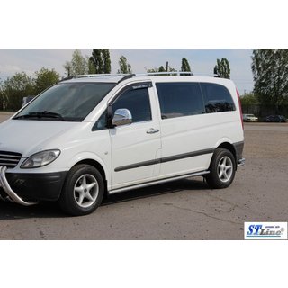 Boční nášlapné trubky BB001 (2 ks, nerez) Mercedes Viano 2004–2014 fotografie 3