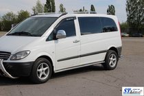 Mercedes Viano 2004–2014 Boční nášlapné trubky BB001 (2 ks, nerez) d60, dlouhý rozvor (L3) fotografie 3