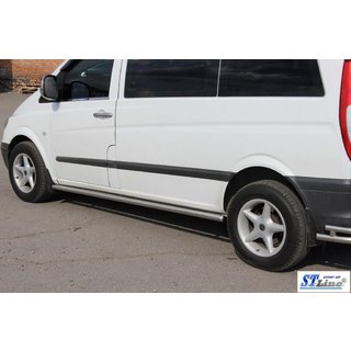 Boční nášlapné trubky BB001 (2 ks, nerez) Mercedes Viano 2004–2014 fotografie 4
