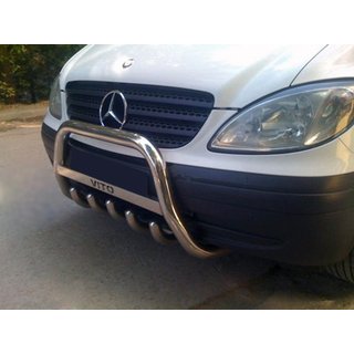 Nerezový přední ochranný rám WT003/004 Mercedes Viano 2004–2014 fotografie 1