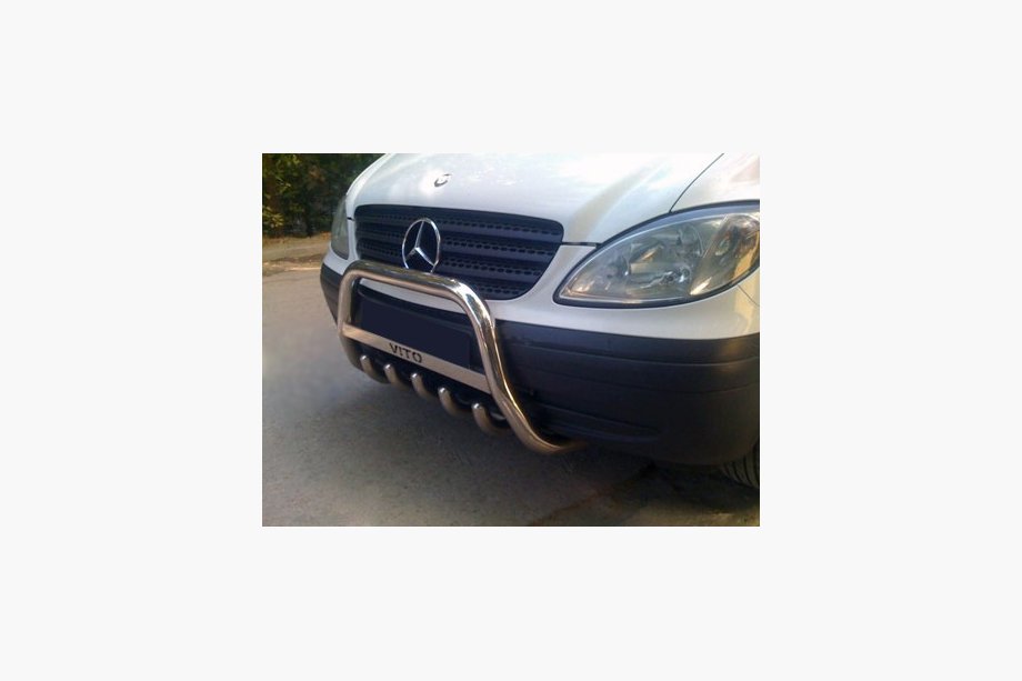 Mercedes Viano 2004–2014 Nerezový přední ochranný rám WT003/004 60 mm, s nápisem Image
