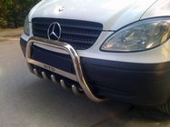 Mercedes Viano 2004–2014 Nerezový přední ochranný rám WT003/004 60 mm, s nápisem fotografie 1