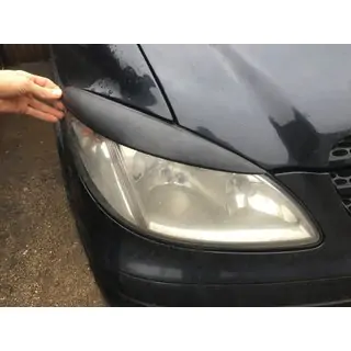 Rovná mračítka na světlomety (černý mat) Mercedes Viano 2004–2014 fotografie 1