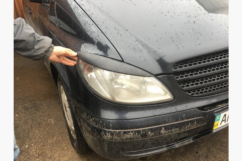 Mercedes Vito W639 2004–2014 Rovná mračítka na světlomety (2004-2010, 2 ks, plast) Fotografie 15