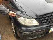 Mercedes Vito W639 2004–2014 Rovná mračítka na světlomety (2004-2010, 2 ks, plast) Matná černá fotografie 15