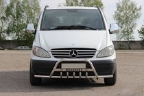 Mercedes Viano 2004–2014 Nerezový přední ochranný rám WT004-Plus s bočními trubkami fotografie 1
