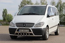 Mercedes Viano 2004–2014 Nerezový přední ochranný rám WT004-Plus s bočními trubkami fotografie 3