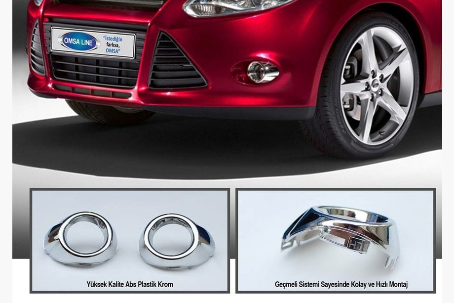 Ford Focus III 2011–2017 Chromové rámečky na mlhovky (2 ks, plast) Image