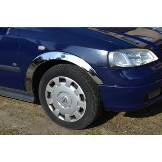 Nerezové lišty na lemy blatníků (4 ks) Opel Astra G Classic 1998–2012 fotografie 1