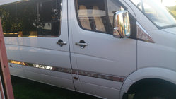 Mercedes Sprinter W906 2006–2018 Nerezové lišty na dveře ExtraLong. Carmos - turecká ocel fotografie 5