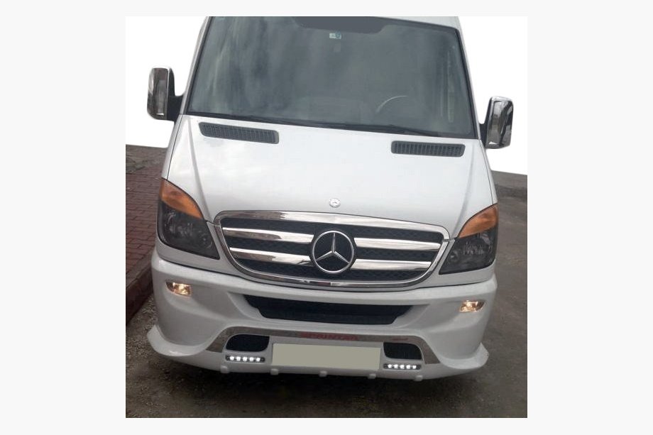 Mercedes Sprinter W906 2006–2018 Lišty na masku (2006-2013, nerez) Fotografie 6
