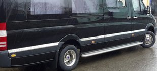 Mercedes Sprinter W906 2006–2018 Nerezové lišty na dveře ExtraLong. Carmos - turecká ocel fotografie 3
