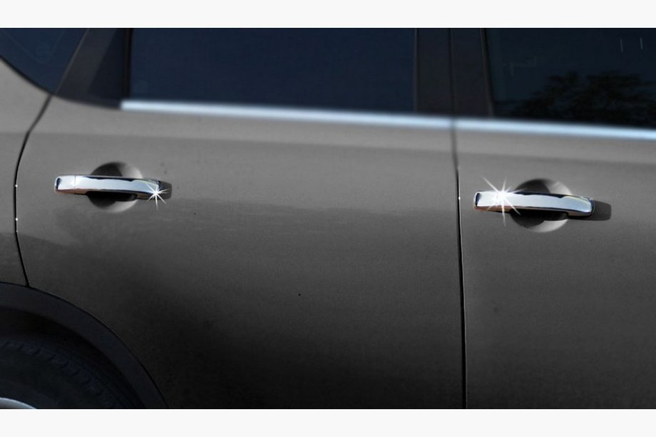 Nissan Qashqai 2007–2010 Chromové kryty klik dveří (4 ks, nerez) S čipem, OmsaLine – italská nerezová ocel Fotografie 3