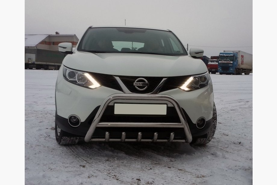 Nissan Qashqai 2014–2021 Přední ochranný rám WT003 (nerez) Image