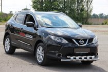 Nissan Qashqai 2007–2010 Přední ochranný rám ST015 (nerez) fotografie 3