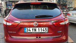 Nissan Qashqai 2014–2021 Nerezová lišta na hranu víka kufru Carmos - turecká ocel fotografie 4