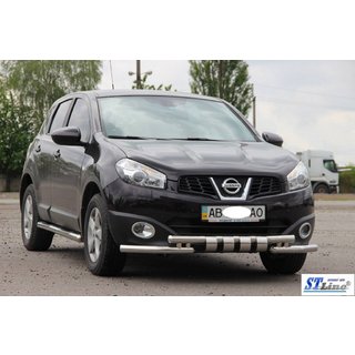 Přední nerezový ochranný rám ST009-15 Nissan Qashqai 2010–2014 fotografie 3