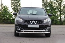 Nissan Qashqai 2010–2014 Přední dvojitý ochranný rám ST016 (nerez) fotografie 1