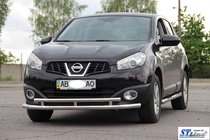 Nissan Qashqai 2010–2014 Přední dvojitý ochranný rám ST016 (nerez) fotografie 2