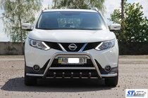 Nissan Qashqai 2014–2021 Přední ochranný rám WT003-Plus (nerez) fotografie 2