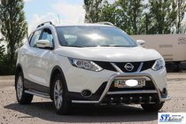 Nissan Qashqai 2014–2021 Přední ochranný rám WT003-Plus (nerez) fotografie 3