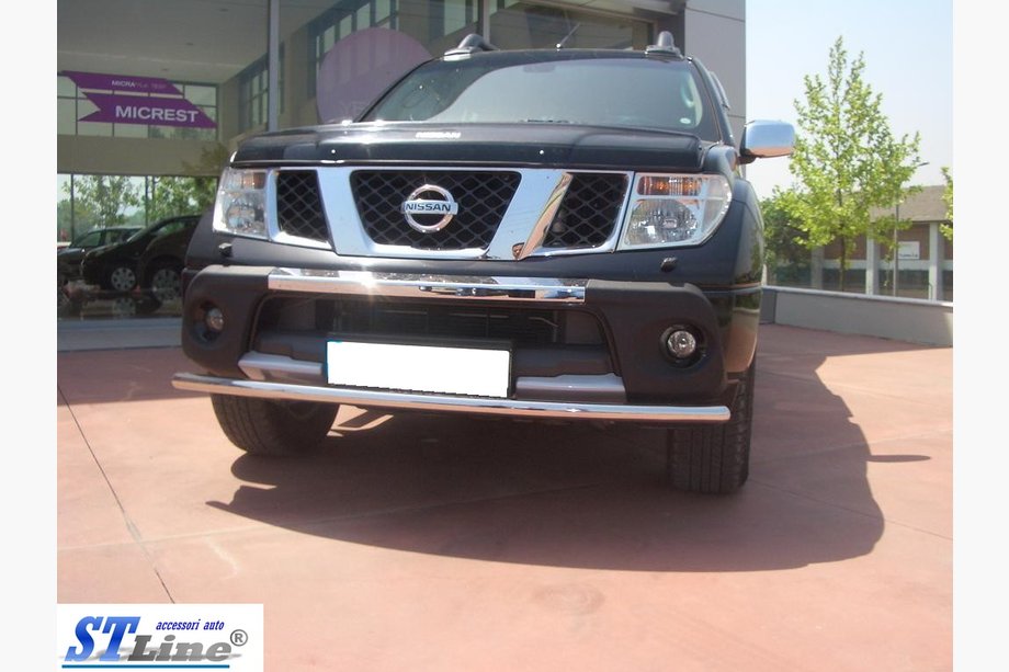 Nissan Navara 2006–2015 Přední ochranný rám ST008 (nerez) Fotografie 3