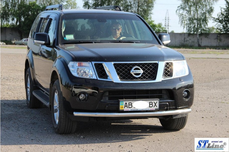 Nissan Navara 2006–2015 Přední ochranný rám ST008 (nerez) Fotografie 7