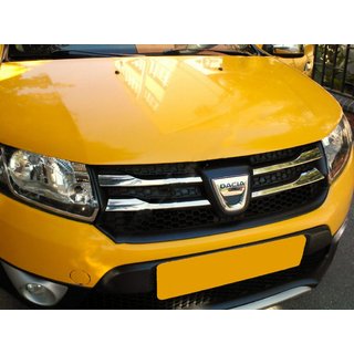Nerezové lišty na masku chladiče, varianta 2 (4 ks) Dacia Sandero 2013–2020