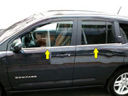Jeep Compass 2006–2016 Spodní okenní lišty z nerezu fotografie 1