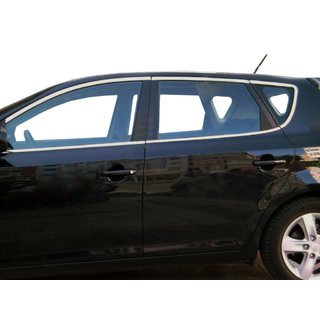 Kompletní nerezové lišty kolem oken Kia Ceed 2007–2012