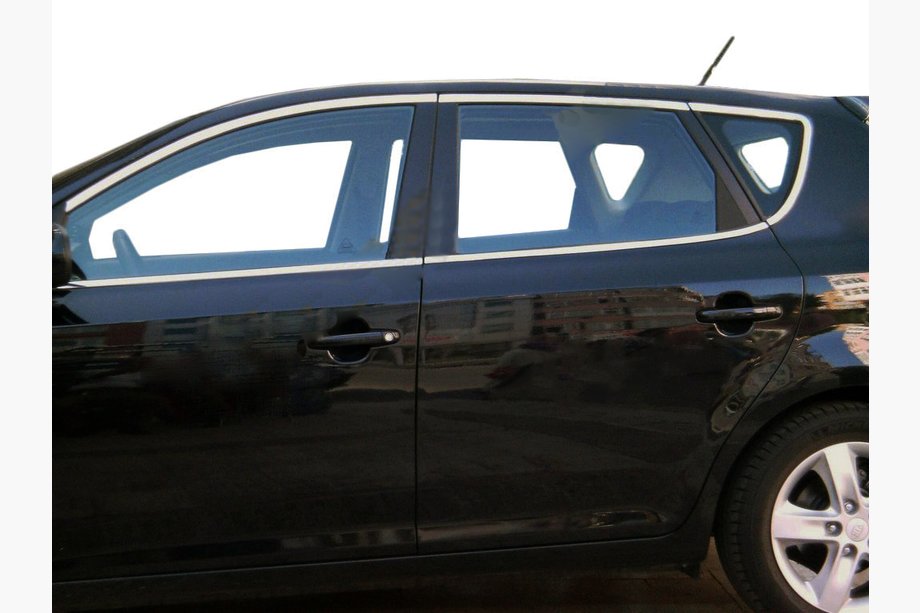 Kia Ceed 2007–2012 Kompletní nerezové lišty kolem oken Image