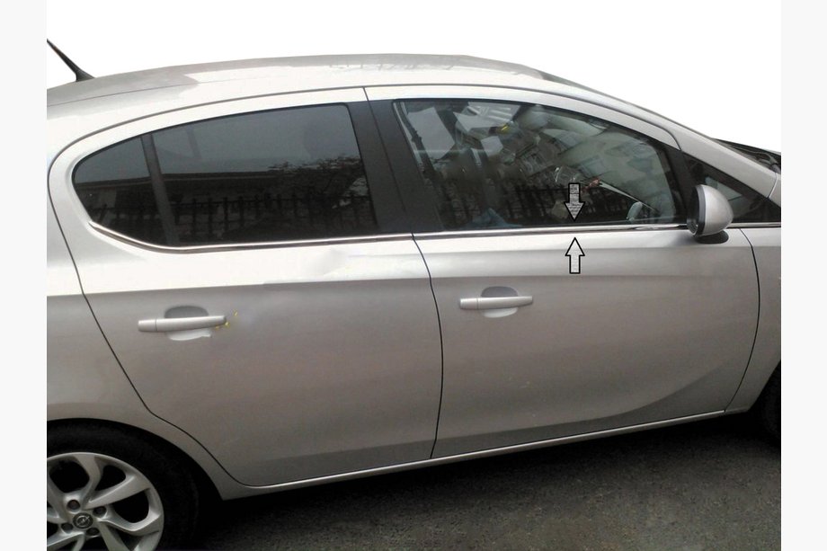 Opel Corsa E 2015–2019 Okenní lišty (6 ks, nerez) Image