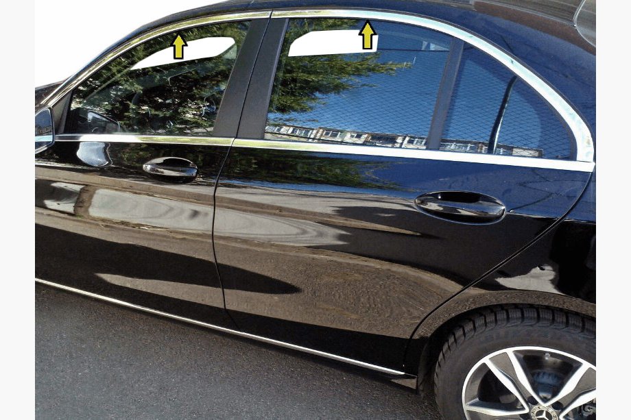 Mercedes C-Class W205 2014–2021 Horní okenní lišty (nerez) Image