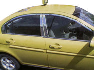 Hyundai Accent 2006–2010 Nerezové lišty dveřních sloupků fotografie 1