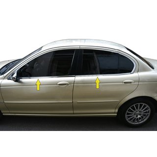 Spodní okenní lišty z nerezu Jaguar X-Type 2001–2009 fotografie 1