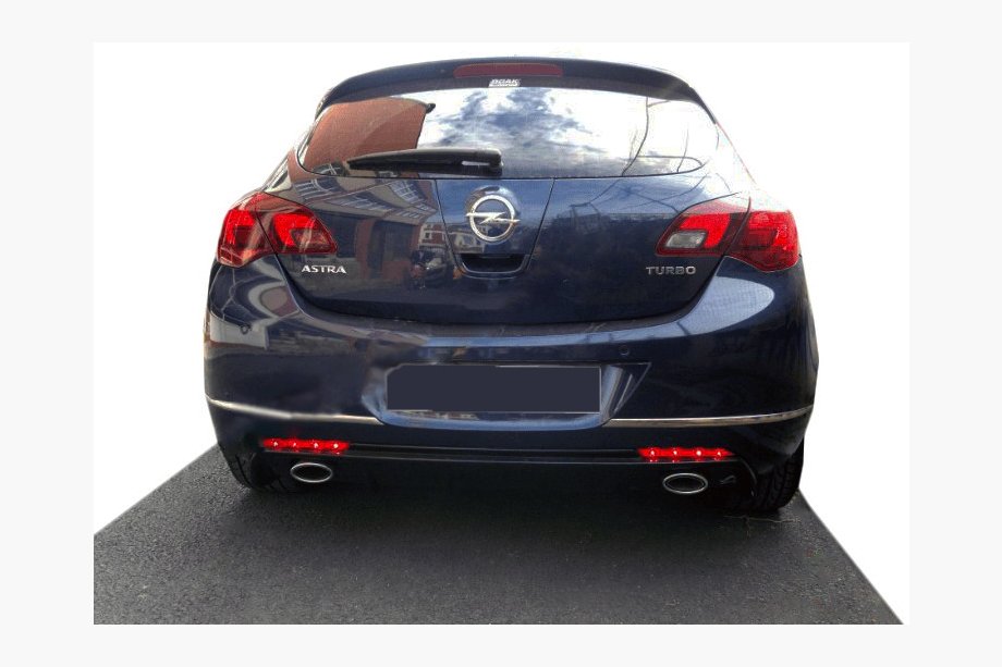Opel Astra J 2009–2015 Nerezová ochranná lišta na hranu zadního nárazníku Image