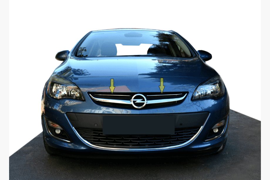Opel Astra J 2009–2015 Lišty na přední masku 2012-2015 (nerez) Image