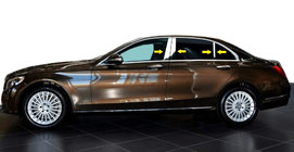 Mercedes C-Class W205 2014–2021 Nerezové lišty dveřních sloupků fotografie 1