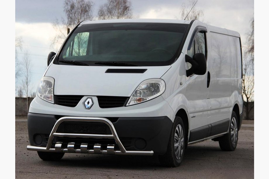 Renault Trafic 2001–2015 Přední ochranný rám (kengur) s bočními vzpěrami WT003-15 (nerez) Image
