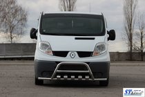 Renault Trafic 2001–2015 Přední ochranný rám (kengur) s bočními vzpěrami WT003-15 (nerez) fotografie 2