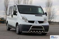 Renault Trafic 2001–2015 Přední ochranný rám (kengur) s bočními vzpěrami WT003-15 (nerez) fotografie 3