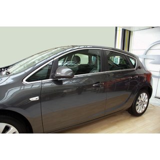 Kompletní nerezové lišty okolo oken (HB, 12 ks, nerez) Opel Astra J 2009–2015 fotografie 1