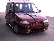 Citroen Berlingo 1996–2008 Nástavec předního nárazníku Tesáky (k lakování) fotografie 2