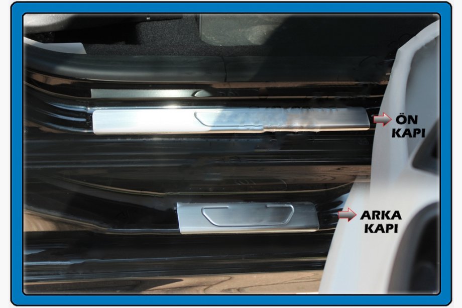 Citroen C-Elysee 2013–2022 Nerezové kryty prahů OmsaLine (4 ks, nerez) Image