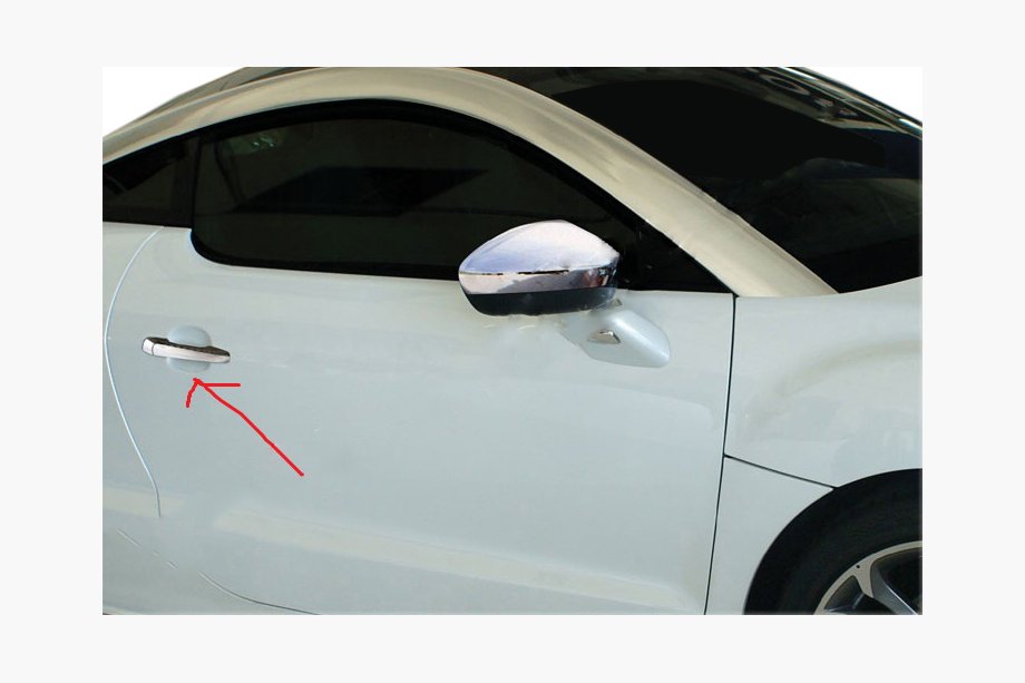 Peugeot RCZ 2010–2015 Kryty klik dveří (2 ks, nerez) Image