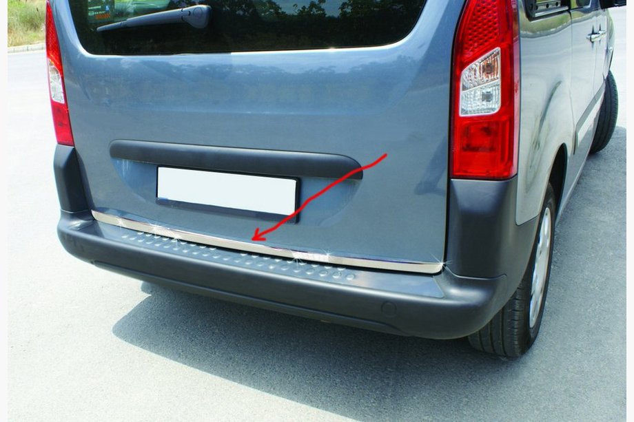 Peugeot Partner Tepee 2008–2018 Nerezová lišta na hranu víka kufru Image