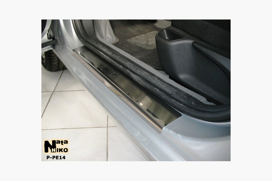 Peugeot 407 2004–2011 Nerezové kryty prahů Nataniko (4 ks, nerez) Image